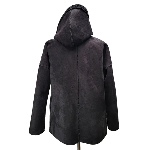 VELVET BY GRAHAM & SPENCER FAUX SUEDE JACKET WITH SHERPA - Picture 3 of 10